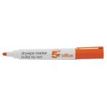 5 Star Office Drywipe Marker Xylene/Toluene-free Bullet Tip 3mm Line Red [Pack 12] 296131