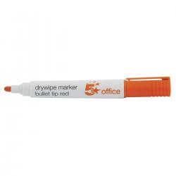 Cheap Stationery Supply of 5 Star Office Dry Wipe Marker Red 449653 Office Statationery