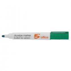 Cheap Stationery Supply of 5 Star Office Drywipe Marker Xylene/Toluene-free Bullet Tip 3mm Line Green Pack of 12 296158 Office Statationery