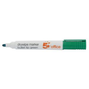 Office Drywipe Marker XyleneToluene-free Bullet Tip 3mm Line Green