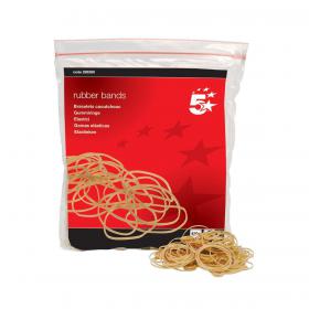 5 Star Office Rubber Bands No.16 Each 63x1.5mm Approx 2000 Bands Bag 0.454kg 296360