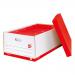 5 Star Office FSC Jumbo Storage Boxwith Lid Self-assembly W431xD725xH277mm Red & White [Pack 5]