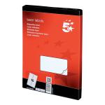 5 Star Office Multipurpose Labels Laser Copier Inkjet 16 per Sheet 99.1x34mm White [1600 Labels] 296786