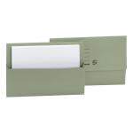 5 Star Office Document Wallet Half Flap 250gsm Recycled Capacity 32mm Foolscap Green [Pack 50] 297331