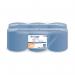 2Work 3-Ply Centrefeed Roll 135m Blue (Pack of 6) 2W00083 2W00083