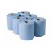 2Work 3-Ply Centrefeed Roll 135m Blue (Pack of 6) 2W00083 2W00083