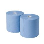 2Work 3-Ply Industrial Roll 170m Blue (Pack of 2) GEM503B 2W00620