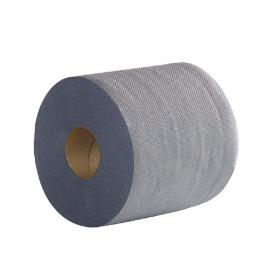 2Work Centrefeed Roll 2-Ply 500 Sheets Blue (Pack of 6) 2W03010 2W03010