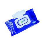 2Work Antibacterial Alcohol Hand Wipes Unfragranced (Pack of 50) 2W03485 2W03485
