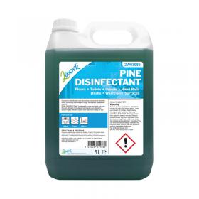 2Work Disinfectant and Deodoriser Fresh Pine 5 Litre Bulk Bottle 2W03986 2W03986