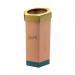 2Work Recycling Bin Green (Pack of 3) 2W04262 2W04262
