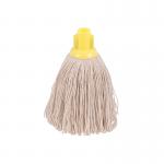 2Work Twine Rough Socket Mop 12oz Yellow (Pack of 10) 2W04294 2W04294
