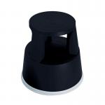 2Work Plastic Step Stool with Non-Slip Rubber Base 430mm Black 2W04996 2W04996