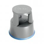 2Work Plastic Step Stool with Non-Slip Rubber Base 430mm Light Grey 2W04997 2W04997