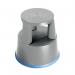 2Work Plastic Step Stool with Non-Slip Rubber Base 430mm Light Grey 2W04997 2W04997