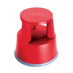 2Work Plastic Step Stool with Non-Slip Rubber Base 430mm Red 2W04999 2W04999