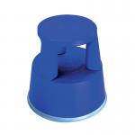 2Work Plastic Step Stool with Non-Slip Rubber Base 430mm Blue 2W05000 2W05000