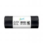 2Work Refuse Sack 100 Litre 20 Bags per Roll (Pack of 10) Black 2W06018 2W06018