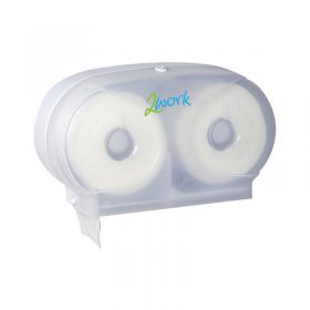 2Work Micro Twin Toilet Roll Dispenser 2W06438 2W06438