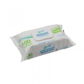 2Work Disinfectant Viricidal Hand And Surface Wipes (Pack of 100) 2W07385 2W07385