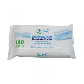 2Work Disinfectant Bactericidal Viricidal Wipes (Pack of 100) 2W07385 2W07385