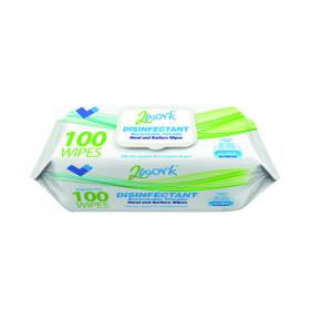 2Work Disinfectant Viricidal Hand And Surface Wipes (Pack of 100) 2W07385 2W07385