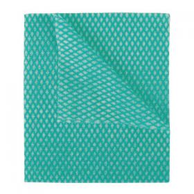 2Work Economy Cloth 420x350mm Green (Pack of 50) 2W08169 2W08169