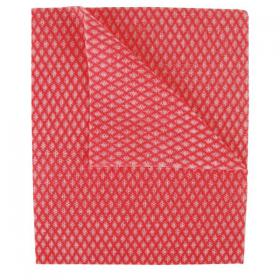 2Work Economy Cloth 420x350mm Red (Pack of 50) 2W08170 2W08170