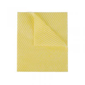 2Work Economy Cloth 420x350mm Yellow (Pack of 50) 2W08171 2W08171