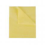 2Work Economy Cloth 420x350mm Yellow (Pack of 50) 2W08171 2W08171