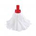 2Work Big White Mop Head Red Pack of 10 2W10499 2W10499