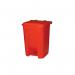 2Work Pedal Bin 50 Litre Red 2W10781 2W10781