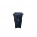 2Work Wheelie Bin with Foot Pedal 70 Litre Dark Grey 2W10783 2W10783