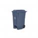 2Work Wheelie Bin with Foot Pedal 70 Litre Dark Grey 2W10783 2W10783