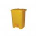 2Work Pedal Bin 80 Litre 410x470x670mm Yellow 2W10785 2W10785