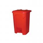 2Work Pedal Bin 80 Litre 410x470x670mm Red 2W10786 2W10786