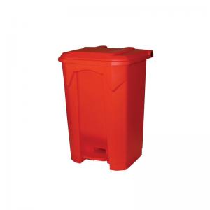 2Work Pedal Bin 80 Litre 410x470x670mm Red 2W10786 2W10786