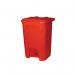 2Work Pedal Bin 80 Litre 410x470x670mm Red 2W10786 2W10786