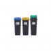 2Work Recycling Bins 65 Litre Assorted Pack of 3 2W10788 2W10788