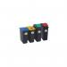 2Work Recycling Bins 65 Litre Assorted Pack of 4 2W10790 2W10790