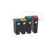 2Work Recycling Bins 90 Litre Assorted Pack of 4 2W10791 2W10791