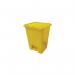 2Work Pedal Bins 15 Litre Yellow Pack of 3 2W10792 2W10792