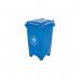 2Work Static Bin with Feet 50 Litre Blue 2W10794 2W10794