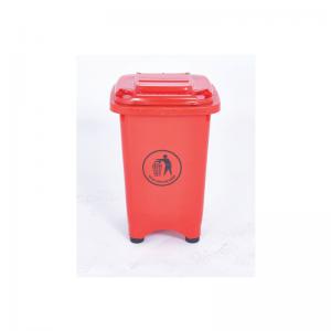 2Work Static Bin with Feet 50 Litre Red 2W10795 2W10795