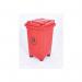 2Work Static Bin with Feet 50 Litre Red 2W10795 2W10795