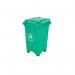 2Work Static Bin with Feet 50 Litre Green 2W10797 2W10797