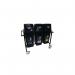 2Work Mobile Recycling Trolley with 3x60 Litre Bins 2W10798 2W10798
