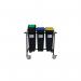 2Work Mobile Recycling Trolley with 3x90 Litre Bins 2W10801 2W10801