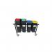 2Work Mobile Recycling Trolley with 4x90 Litre Bins 2W10802 2W10802