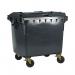 2Work Wheelie Bin 1100 Litre with Lockable Lid Grey 2W10830 2W10830